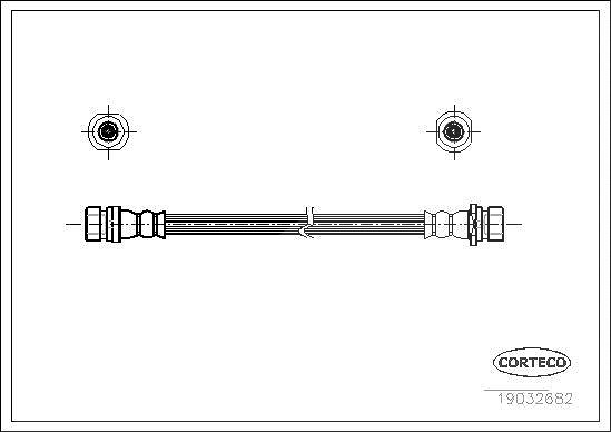Corteco Bremsschlauch ERSTAUSRÜSTERQUALITÄT [Hersteller-Nr. 19032682] für Hyundai
