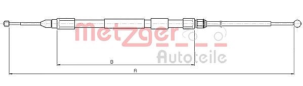 Metzger Autoteile Seilzug, Feststellbremse [Hersteller-Nr. 10.4267] für BMW