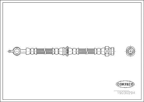 Corteco Bremsschlauch ERSTAUSRÜSTERQUALITÄT [Hersteller-Nr. 19030294] für Volvo