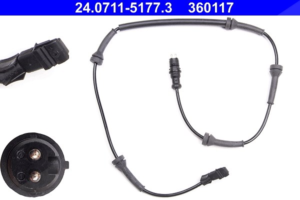 Ate Sensor, Raddrehzahl [Hersteller-Nr. 24.0711-5177.3] für Renault