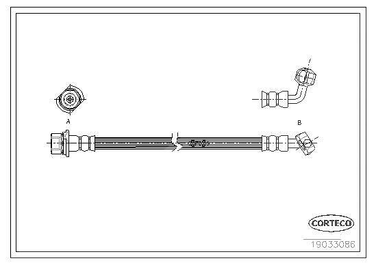 Corteco Bremsschlauch ERSTAUSRÜSTERQUALITÄT [Hersteller-Nr. 19033086] für Toyota