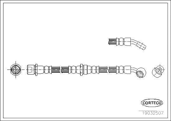 Corteco Bremsschlauch ERSTAUSRÜSTERQUALITÄT [Hersteller-Nr. 19032507] für Subaru
