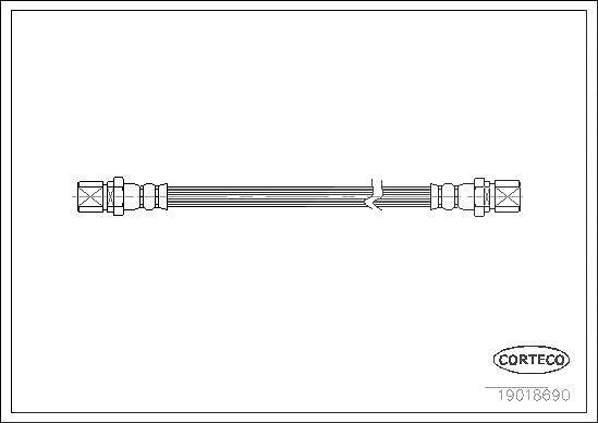 Corteco Bremsschlauch ERSTAUSRÜSTERQUALITÄT [Hersteller-Nr. 19018690] für Ford