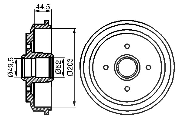 Bosch Bremstrommel [Hersteller-Nr. 0986477149] für Mazda, Ford
