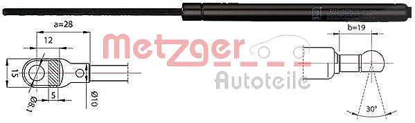 Metzger Autoteile Gasfeder, Heckscheibe [Hersteller-Nr. 2110342] für BMW