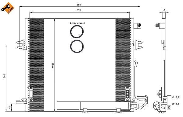 Nrf Kondensator, Klimaanlage [Hersteller-Nr. 35927] für Mercedes-Benz