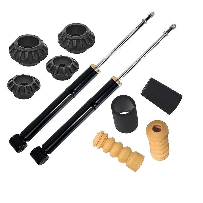 Bestprice 2x Stossdämpfer+Domlager+Staubschutz hinten Gasdru [Hersteller-Nr. 10683168] für VW