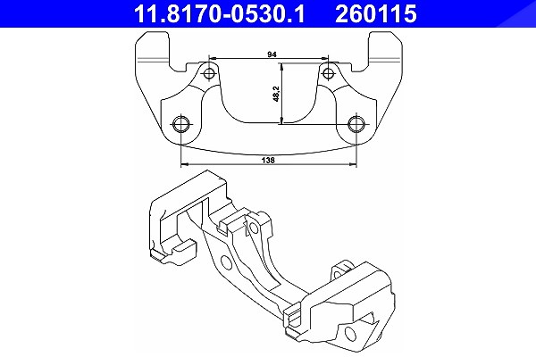 Ate Halter, Bremssattel [Hersteller-Nr. 11.8170-0530.1] für BMW