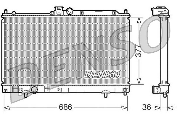 Denso Kühler, Motorkühlung [Hersteller-Nr. DRM45022] für Mitsubishi