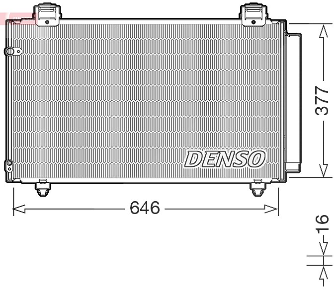 Denso Kondensator, Klimaanlage [Hersteller-Nr. DCN50043] für Toyota