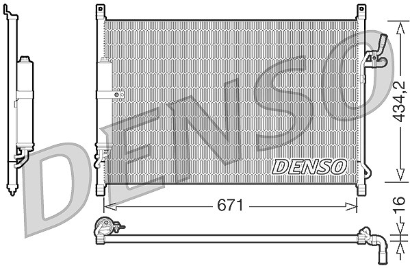 Denso Kondensator, Klimaanlage [Hersteller-Nr. DCN46015]