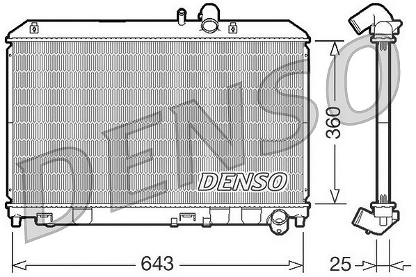 Denso Kühler, Motorkühlung [Hersteller-Nr. DRM44013] für Mazda