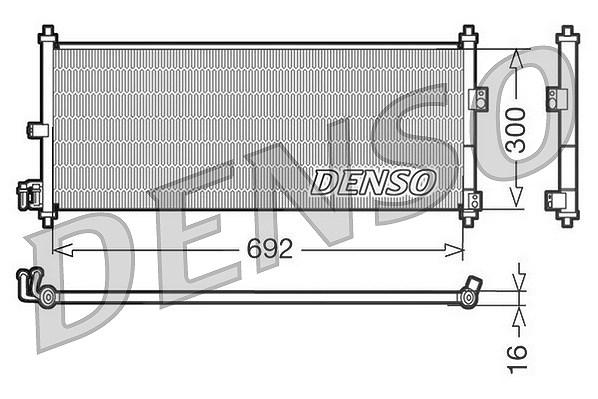 Denso Kondensator, Klimaanlage [Hersteller-Nr. DCN46011] für Nissan