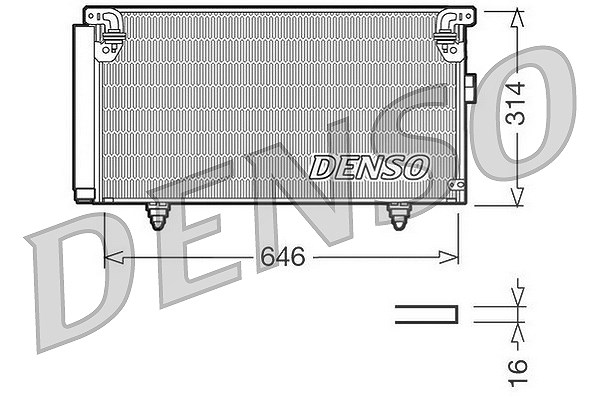 Denso Kondensator, Klimaanlage [Hersteller-Nr. DCN36001] für Subaru