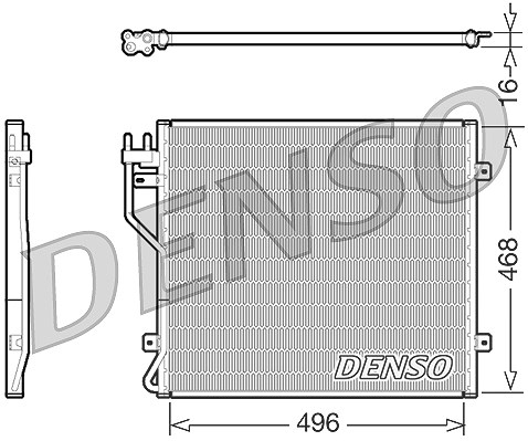Denso Kondensator, Klimaanlage [Hersteller-Nr. DCN06010] für Jeep