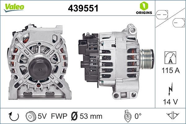 Valeo Generator [Hersteller-Nr. 439551] für Mercedes-Benz