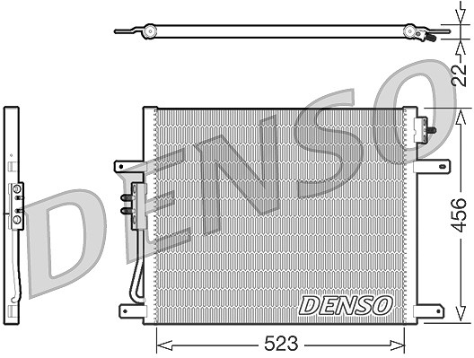 Denso Kondensator, Klimaanlage [Hersteller-Nr. DCN06008] für Jeep