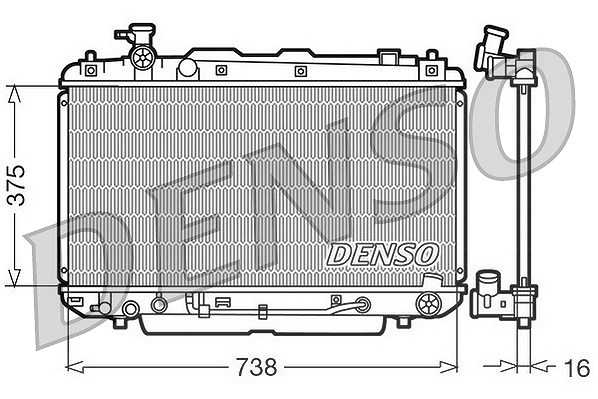 Denso Kühler, Motorkühlung [Hersteller-Nr. DRM50022] für Toyota