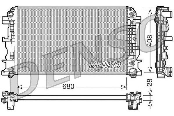 Denso Kühler, Motorkühlung [Hersteller-Nr. DRM17044] für Mercedes-Benz