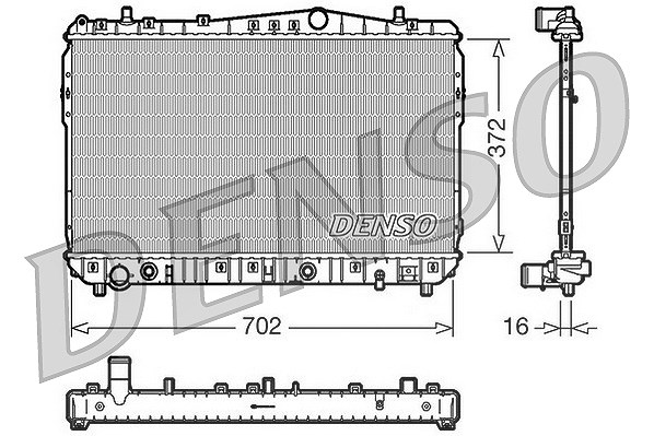 Denso Kühler, Motorkühlung [Hersteller-Nr. DRM15002] für Chevrolet