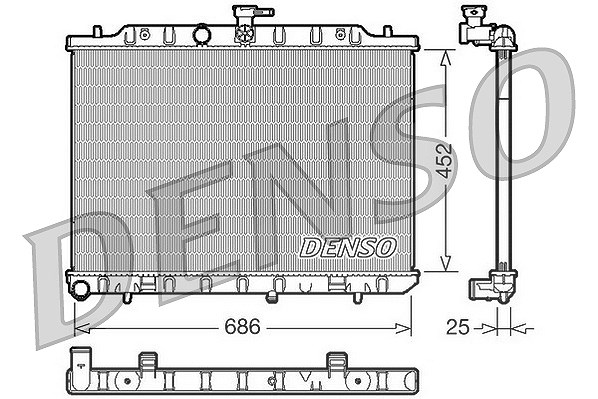 Denso Kühler, Motorkühlung [Hersteller-Nr. DRM46007] für Nissan