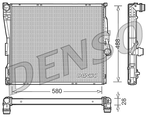 Denso Kühler, Motorkühlung [Hersteller-Nr. DRM05090] für BMW