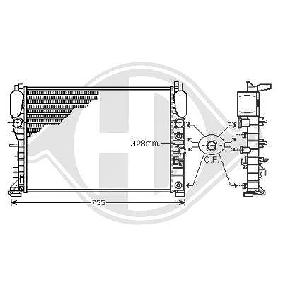 Diederichs Kühler, Motorkühlung [Hersteller-Nr. DCM2406] für Mercedes-Benz