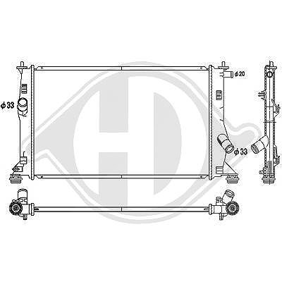 Diederichs Kühler, Motorkühlung [Hersteller-Nr. DCM2263] für Mazda