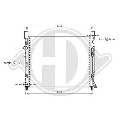 Diederichs Kühler, Motorkühlung [Hersteller-Nr. DCM2959] für Mercedes-Benz, Renault