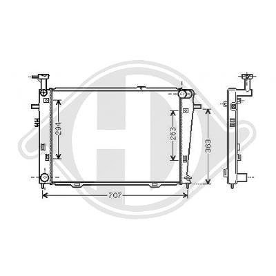 Diederichs Kühler, Motorkühlung [Hersteller-Nr. DCM3708] für Hyundai, Kia