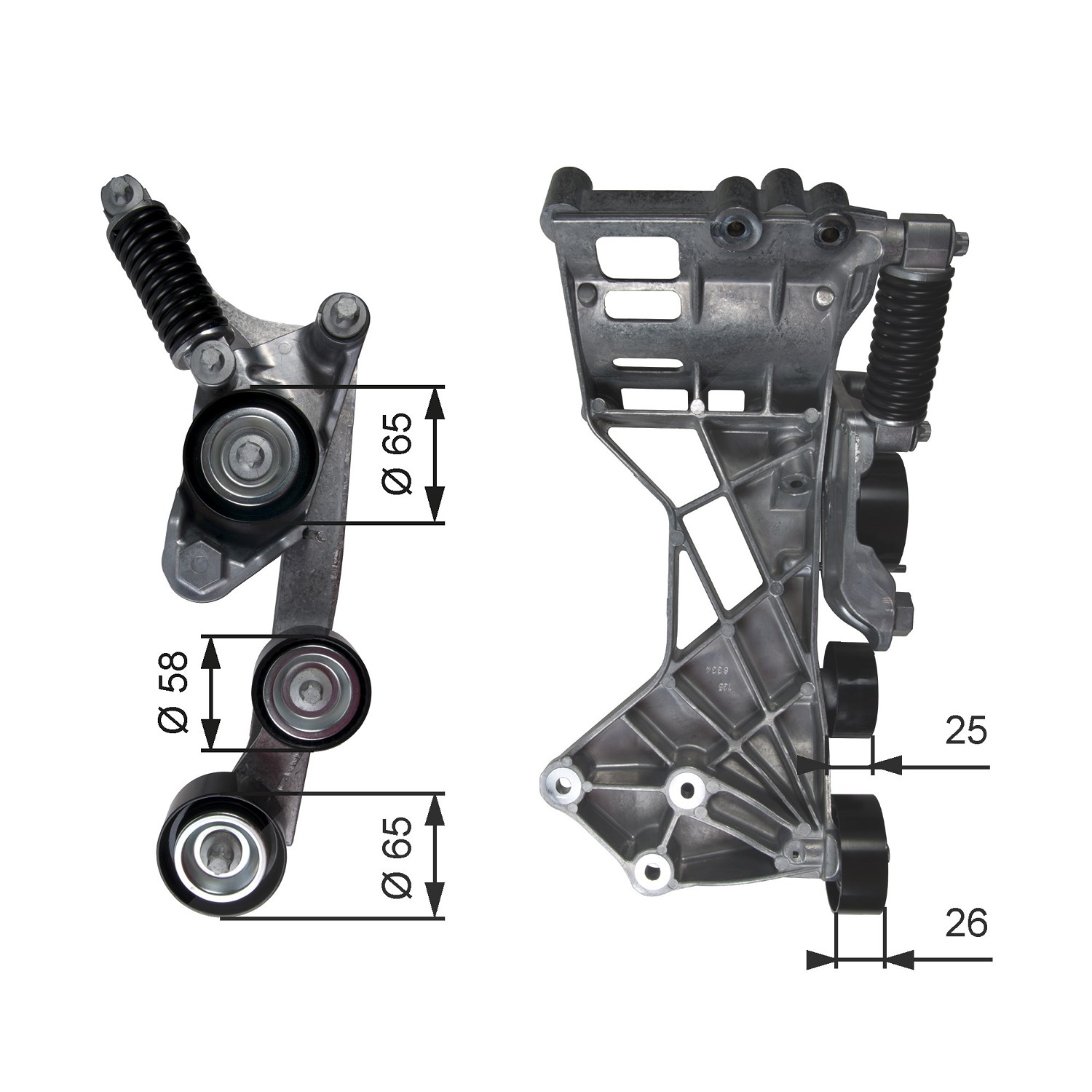 Gates Spannrolle, Keilrippenriemen [Hersteller-Nr. T39136] für Mercedes-Benz