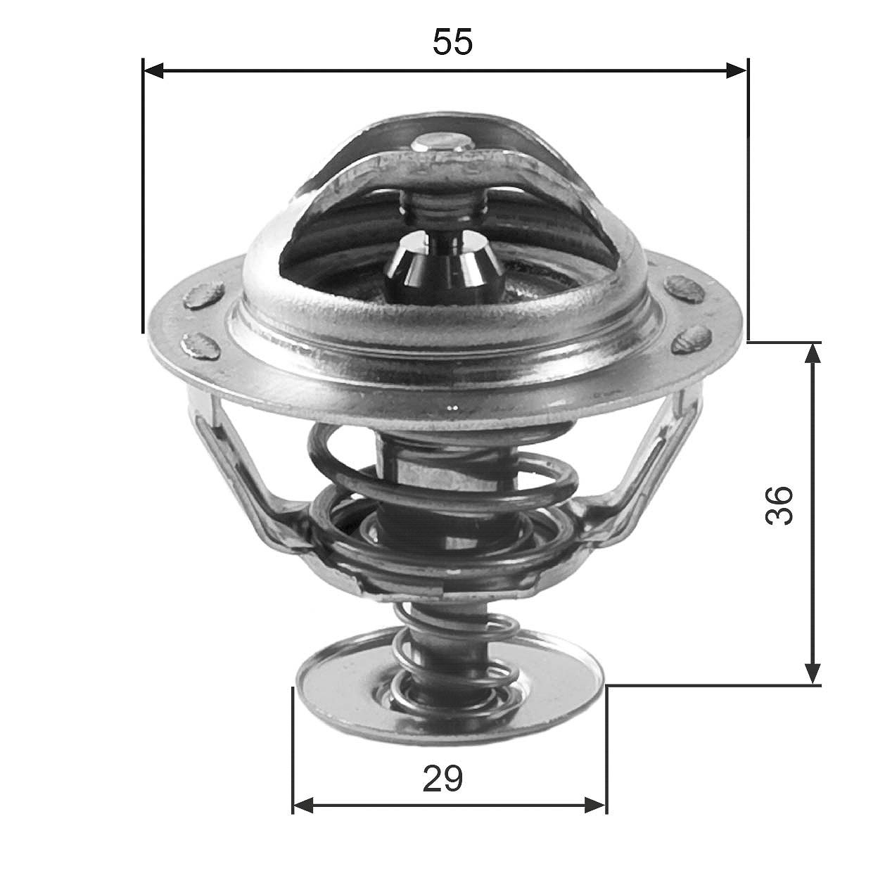 Gates Thermostat, Kühlmittel [Hersteller-Nr. TH12283G1] für Hyundai