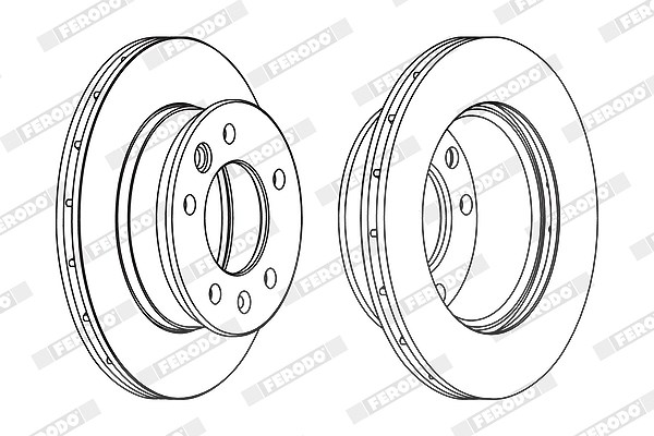 Ferodo 1x Bremsscheibe [Hersteller-Nr. FCR228C] für VW, Mercedes-Benz
