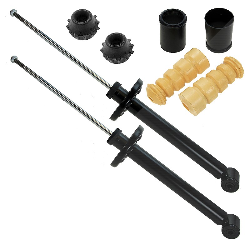 Bestprice 2x Stossdämpfer+Domlager+Staubschutz hinten Gasdru [Hersteller-Nr. 10683175] für VW