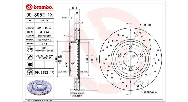 Magneti Marelli Bremsscheibe [Hersteller-Nr. 360406017102] für BMW