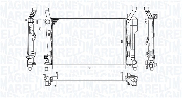 Magneti Marelli Kühler, Motorkühlung [Hersteller-Nr. 350213126200] für Mercedes-Benz