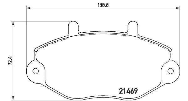 Magneti Marelli Bremsbelagsatz, Scheibenbremse [Hersteller-Nr. 363700424033] für Ford