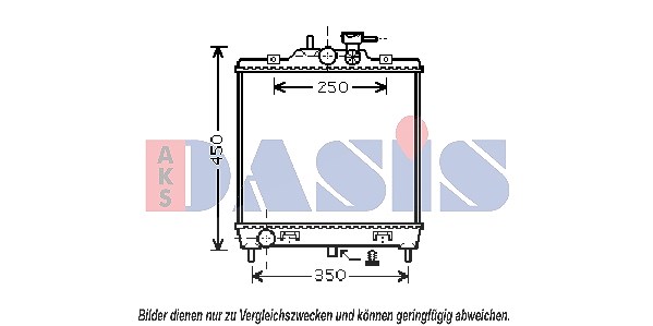 Aks Dasis Kühler, Motorkühlung [Hersteller-Nr. 510079N] für Kia