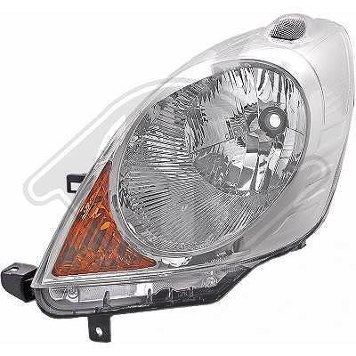Diederichs Scheinwerfer H4, Blinker gelb, ohne Stellmotor [Hersteller-Nr. 6035081] für Nissan