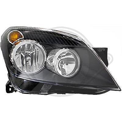 Diederichs Scheinwerfer H7/H1 mit Stellmotor für LWR [Hersteller-Nr. 1806980] für Opel