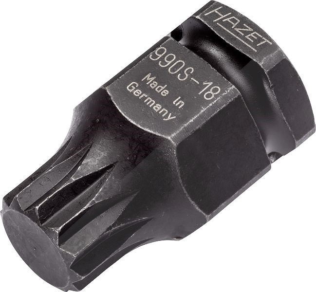 Hazet Kraft-Stecknuss-Einsatz - 1/2, Sechskant 24mm - Vielzahn XZN M18 [Hersteller-Nr. 990S-18]