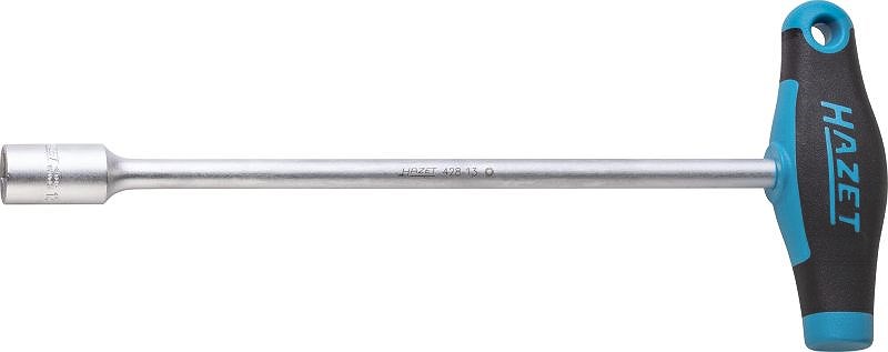 Hazet Steckschlüssel - mit T-Griff - Außen-Sechskant Profil - 13 mm [Hersteller-Nr. 428-13]