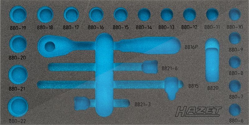 Hazet 2-Komponenten Weichschaum-Einlage - leer - für 880-2 [Hersteller-Nr. 163-353L]