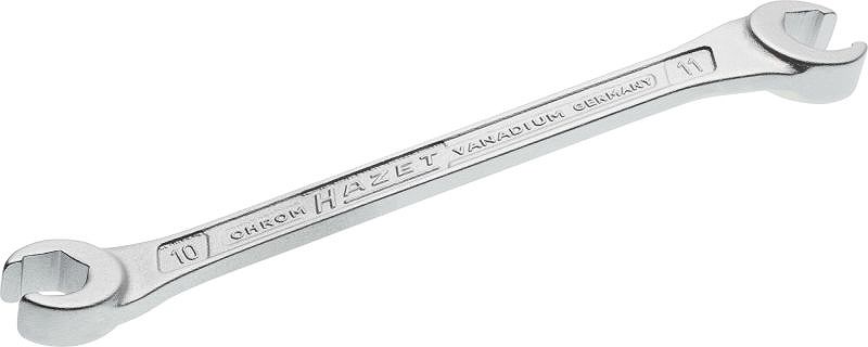 Hazet Doppel-Ringschlüssel - offen - Sechskant Profil - 10 x 11 mm [Hersteller-Nr. 612-10X11]