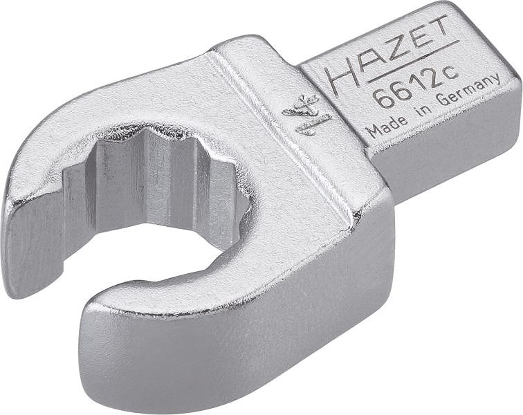 Hazet Einsteck-Ringschlüssel - offen - Vierkant 9x12mm - Zwölfkant 14mm [Hersteller-Nr. 6612C-14]
