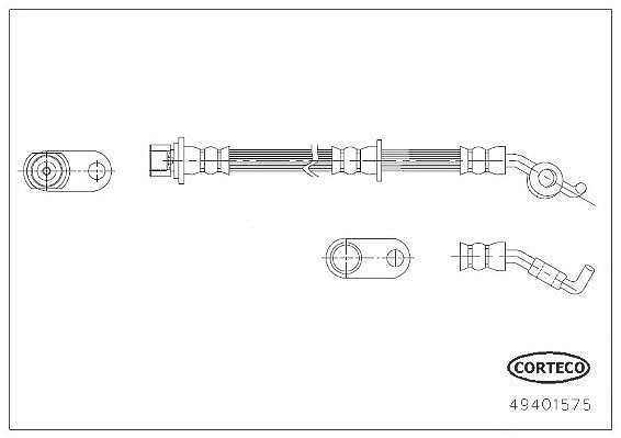 Corteco Bremsschlauch [Hersteller-Nr. 49401575] für Toyota