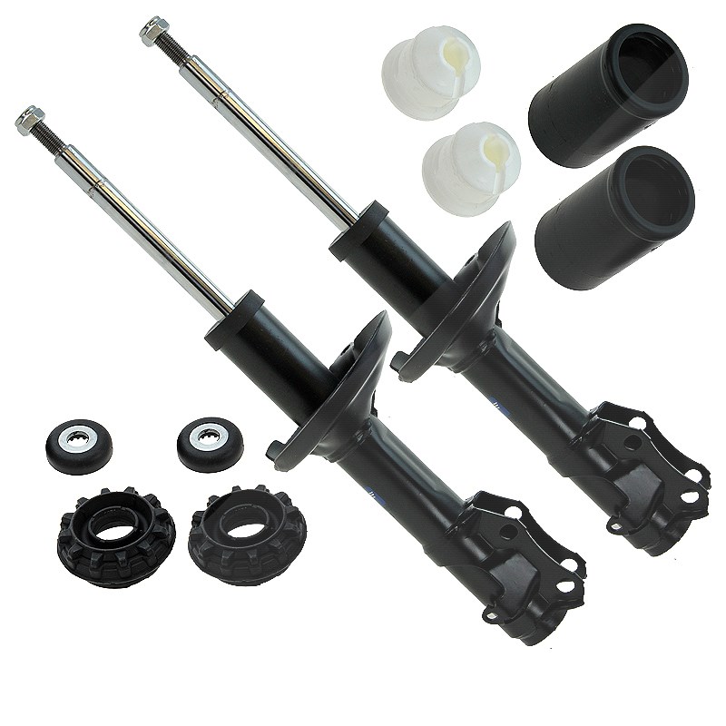 Bestprice 2x Gas Stossdämpfer+Domlager+Staubschutz Vorderach [Hersteller-Nr. 10683181] für Seat, VW