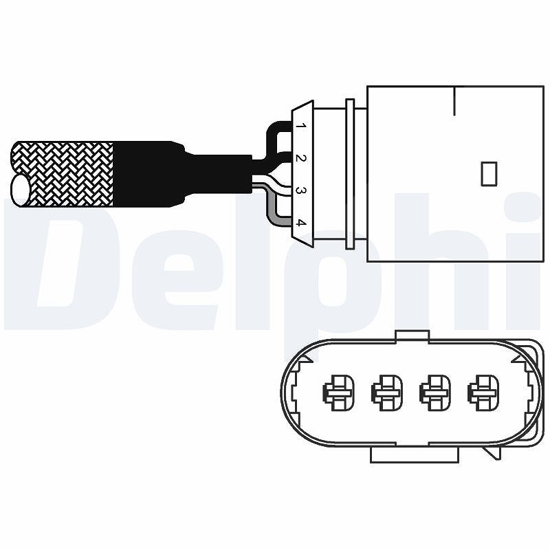 Delphi Lambdasonde [Hersteller-Nr. ES10978-12B1] für VW, Skoda, Audi