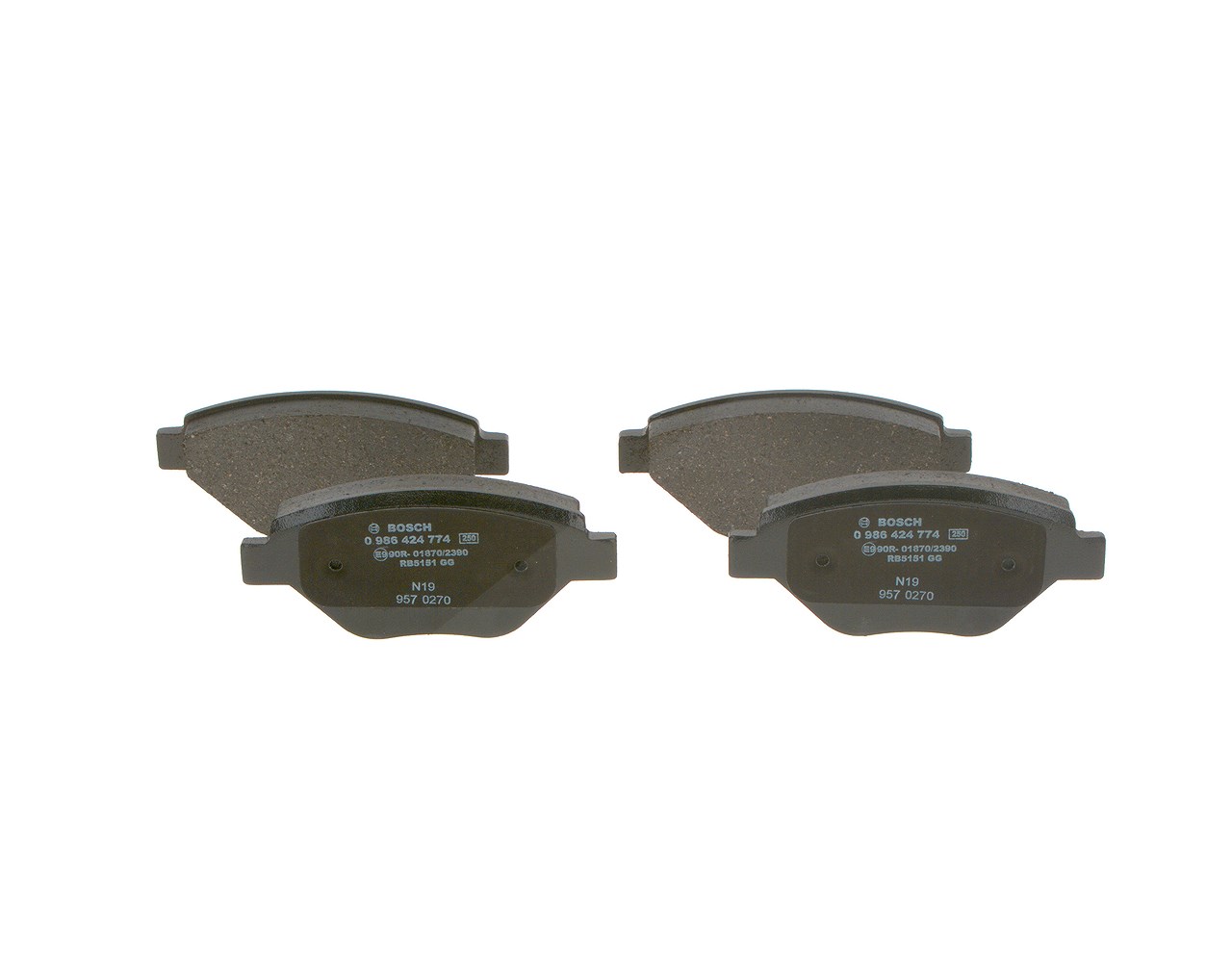 Bosch Bremsbelagsatz, Scheibenbremse [Hersteller-Nr. 0986424774] für Renault