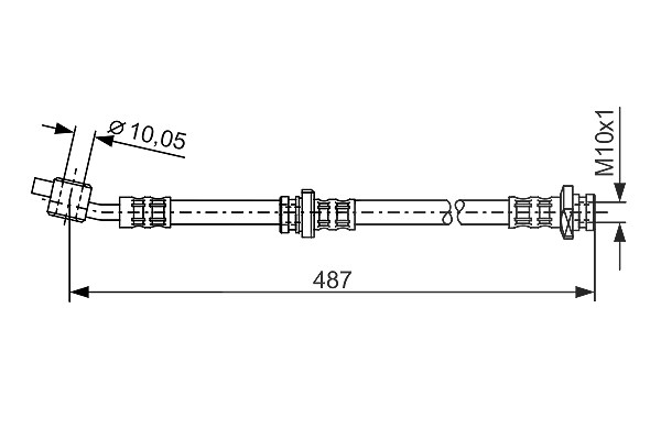 Bosch Bremsschlauch [Hersteller-Nr. 1987476168] für Nissan